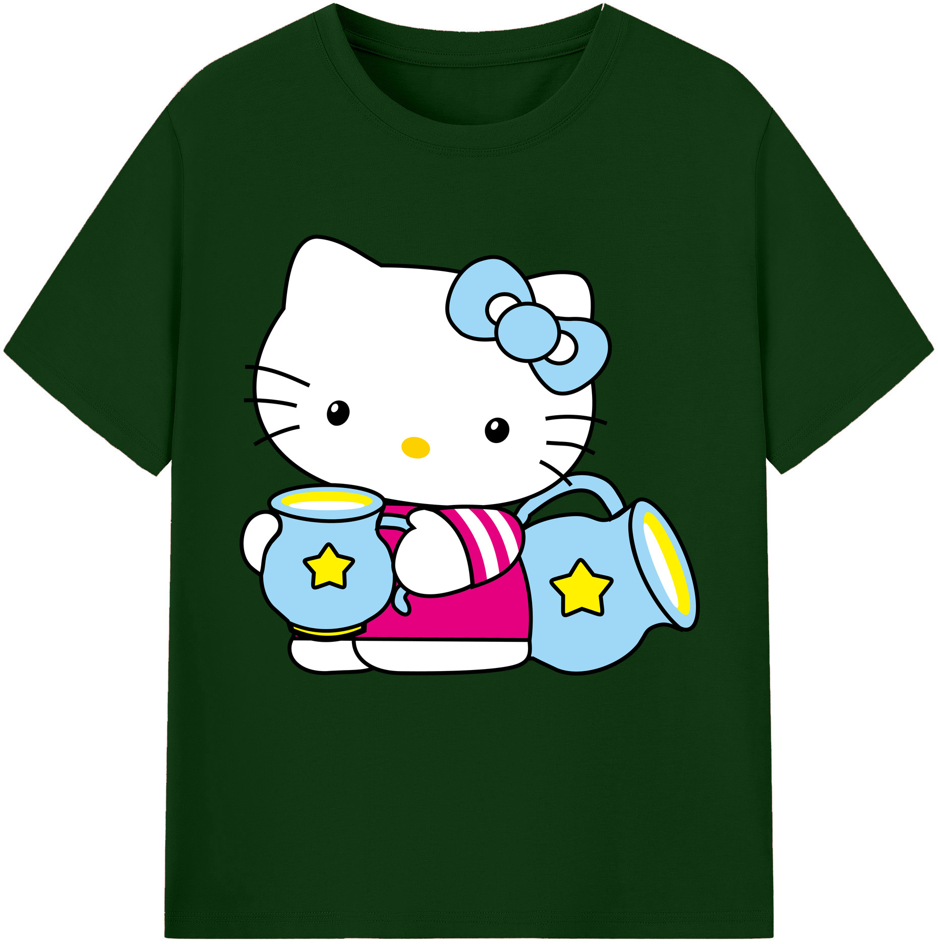 （画像用） Hello Kitty ハローキティ 綿100％半袖Tシャツ（フロントプリント）